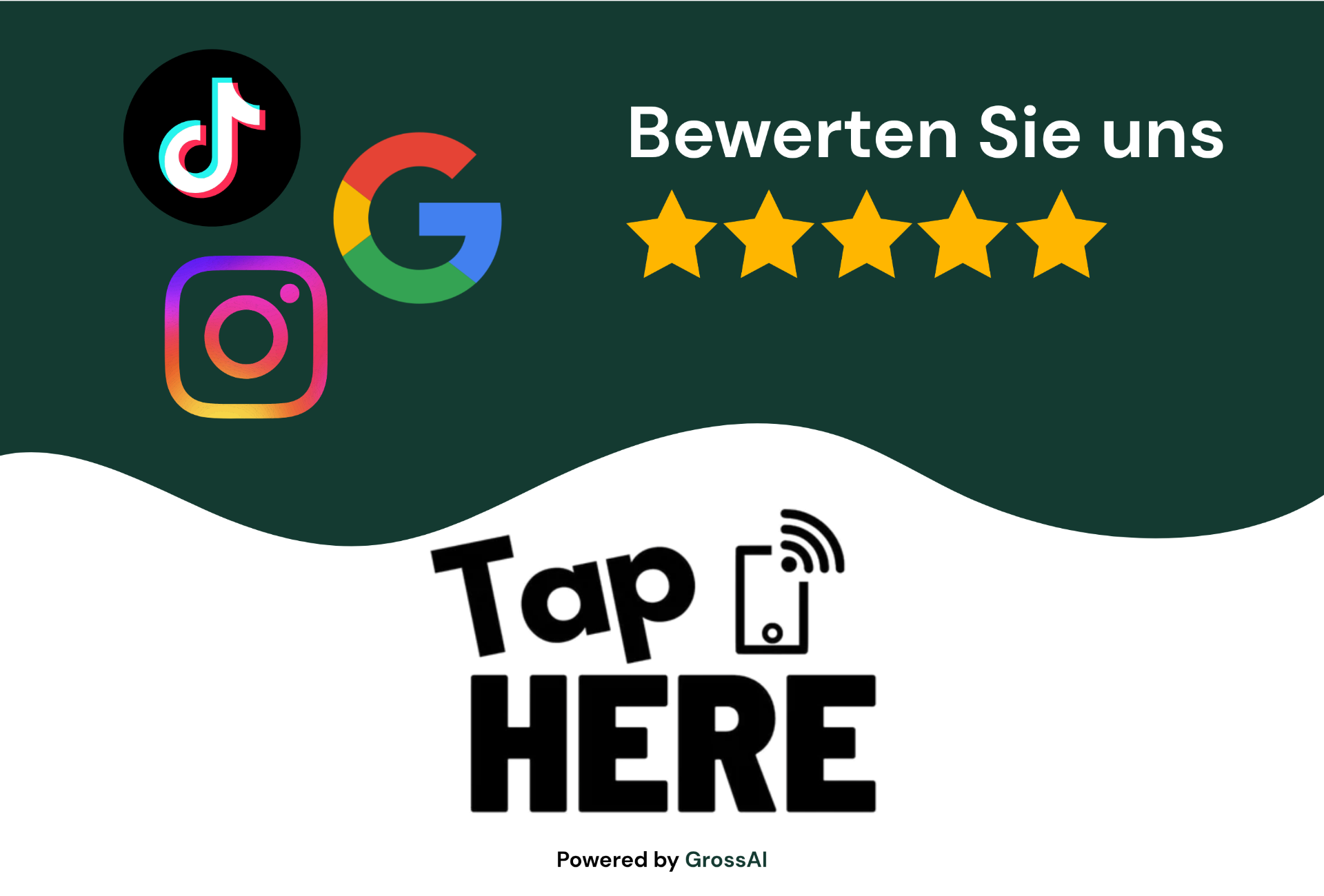 NFC Google Review Card zum Antippen